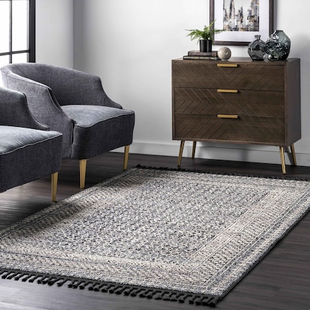 Nuloom Claudia Diamond Tassel Area Rug 4ft x 6ft STGL03B-406